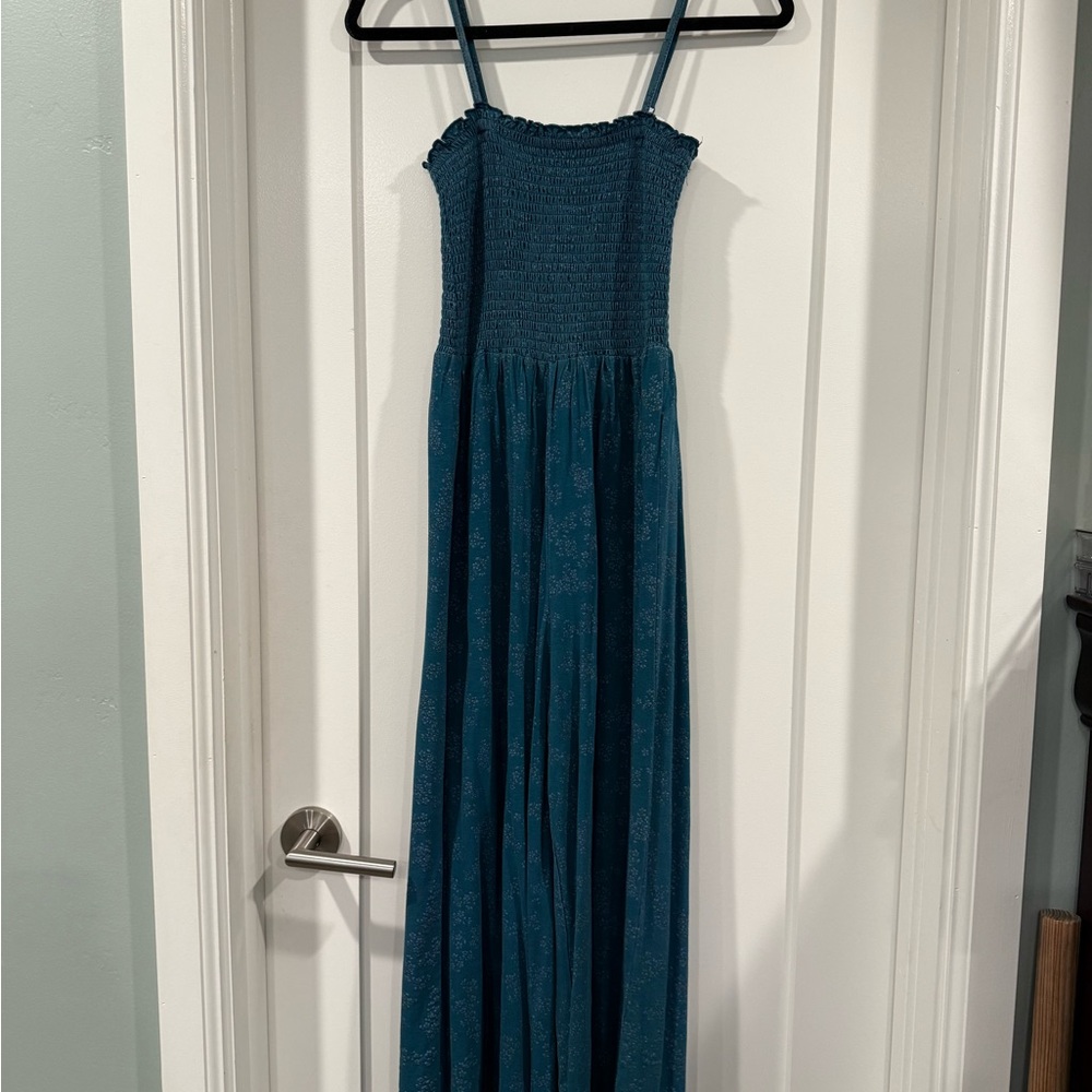 Roxy Smocked Teal Jumper